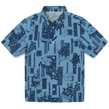north carolina tar heels turtle lines light blue hawaiian shirts best selling