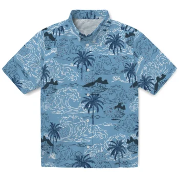 north carolina tar heels wave palm light blue hawaiian shirts best selling