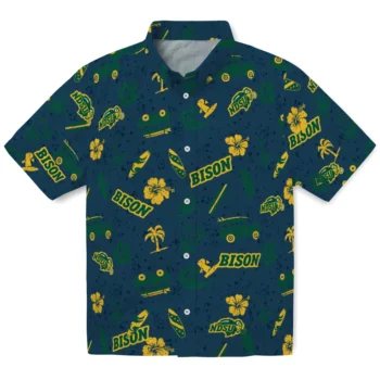 north dakota state bison beach vibe navy hawaiian shirts best selling