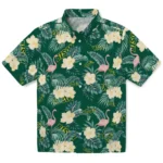 North Dakota State Bison Hawaiian Shirt – Flamingo and Hibiscus