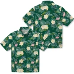 North Dakota State Bison Hawaiian Shirt – Flamingo and Hibiscus