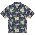 North Dakota State Bison Hawaiian Shirt – Flamingo Hibiscus