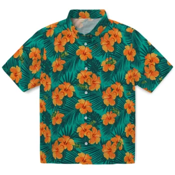 north dakota state bison hibiscus escape green hawaiian shirts best selling