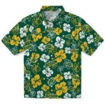 North Dakota State Bison Hawaiian Shirt – Hibiscus Flower Design