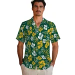 North Dakota State Bison Hawaiian Shirt – Hibiscus Flower Design