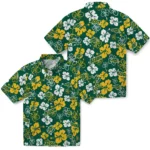 North Dakota State Bison Hawaiian Shirt – Hibiscus Flower Design
