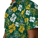 North Dakota State Bison Hawaiian Shirt – Hibiscus Flower Design