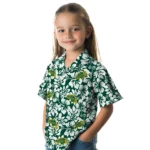 North Dakota State Bison Hawaiian Shirt – Hibiscus Motif