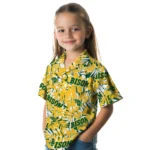 North Dakota State Bison Hawaiian Shirt – Hibiscus Overlay