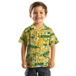 North Dakota State Bison Hawaiian Shirt – Hibiscus Overlay