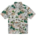 North Dakota State Bison Hawaiian Shirt – Hibiscus Seaside