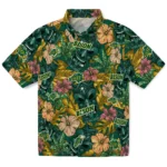 North Dakota State Bison Hawaiian Shirt – Hibiscus Tiki Jungle