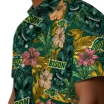 North Dakota State Bison Hawaiian Shirt – Hibiscus Tiki Jungle