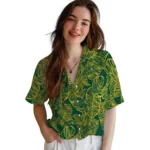 North Dakota State Bison Hawaiian Shirt – Leaf Outline