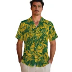 North Dakota State Bison Hawaiian Shirt – Monstera Layer