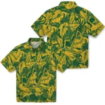 North Dakota State Bison Hawaiian Shirt – Monstera Layer