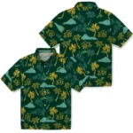 North Dakota State Bison Hawaiian Shirt – Palm And Clouds