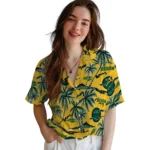 North Dakota State Bison Hawaiian Shirt – Palm Sunset