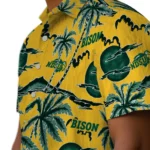 North Dakota State Bison Hawaiian Shirt – Palm Sunset