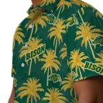 North Dakota State Bison Hawaiian Shirt – Palm Tree Motif