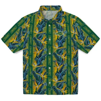 north dakota state bison paradise vines green hawaiian shirts best selling