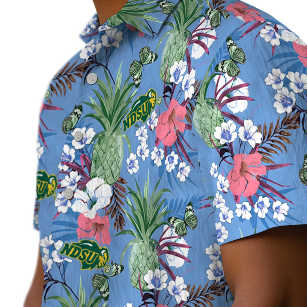 North Dakota State Bison Hawaiian Shirt - Pineapple Bouquet north dakota state bison pineapple bouquet best sky blue hawaiian shirts trendy