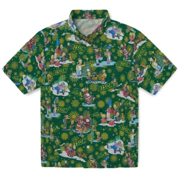 north dakota state bison simpsons christmas green hawaiian shirts best selling