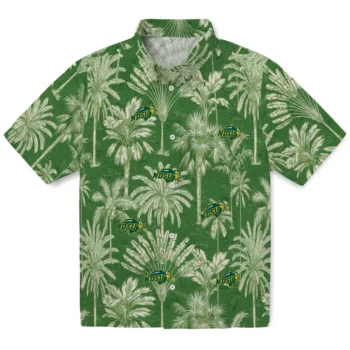 north dakota state bison palm shadows green hawaiian shirts best selling