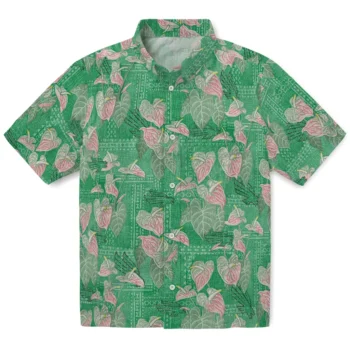 north texas mean green anthurium overlay green hawaiian shirts best selling