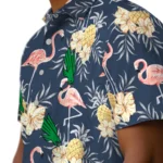 North Texas Mean Green Hawaiian Shirt – Flamingo Hibiscus