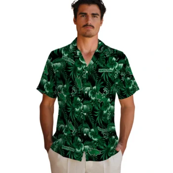 north texas mean green hibiscus exotic green hawaiian shirts fashion forward