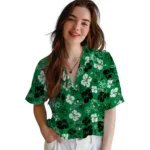 North Texas Mean Green Hawaiian Shirt – Hibiscus Flower Design