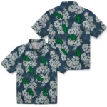North Texas Mean Green Hawaiian Shirt – Hibiscus Flowers