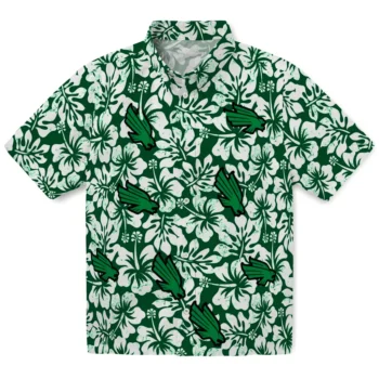 north texas mean green hibiscus motif green white hawaiian shirts best selling