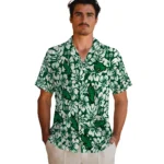 North Texas Mean Green Hawaiian Shirt – Hibiscus Motif