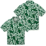 North Texas Mean Green Hawaiian Shirt – Hibiscus Motif
