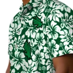 North Texas Mean Green Hawaiian Shirt – Hibiscus Motif