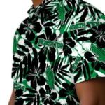 North Texas Mean Green Hawaiian Shirt – Hibiscus Overlay