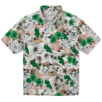 north texas mean green hibiscus seaside white hawaiian shirts best selling
