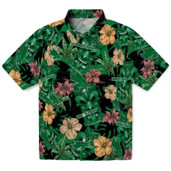 north texas mean green tiki jungle green hawaiian shirts best selling