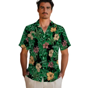 north texas mean green tiki jungle green hawaiian shirts fashion forward