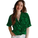 North Texas Mean Green Hawaiian Shirt – Leaf Outline