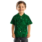 North Texas Mean Green Hawaiian Shirt – Leaf Outline