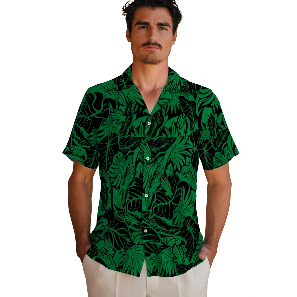 North Texas Mean Green Hawaiian Shirt - Monstera Layer north texas mean green monstera layer green hawaiian shirts fashion forward
