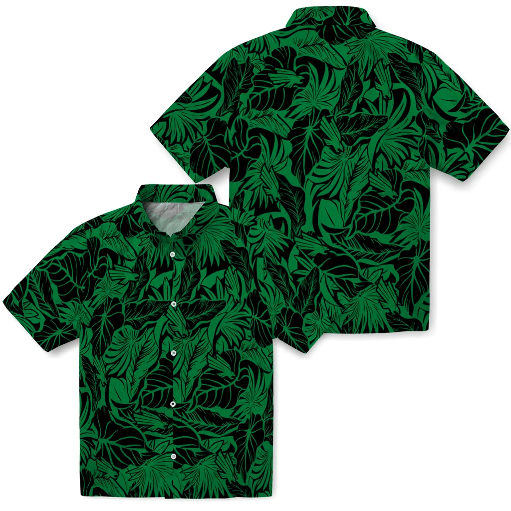 North Texas Mean Green Hawaiian Shirt - Monstera Layer north texas mean green monstera layer green hawaiian shirts high quality