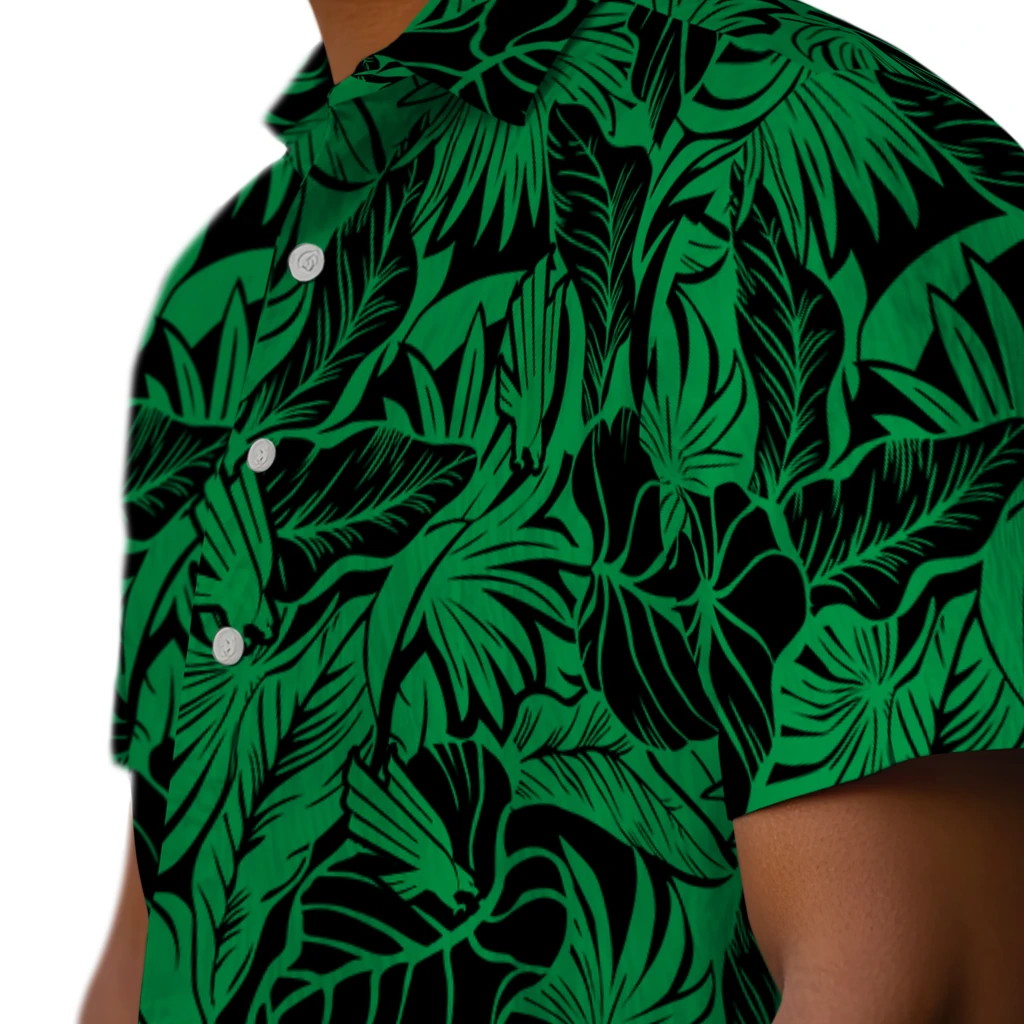 North Texas Mean Green Hawaiian Shirt - Monstera Layer north texas mean green monstera layer green hawaiian shirts trendy