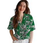 North Texas Mean Green Hawaiian Shirt – Palm Leaves