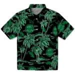 North Texas Mean Green Hawaiian Shirt – Palm Sunset