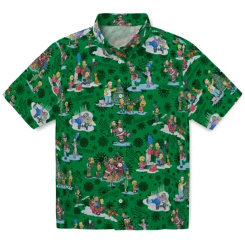north texas mean green simpsons christmas green hawaiian shirts best selling