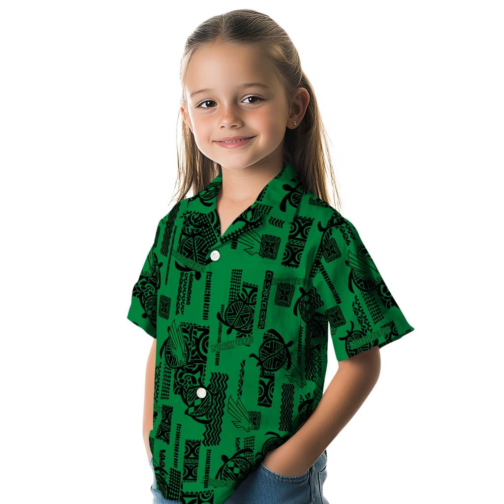 North Texas Mean Green Hawaiian Shirt - Turtle Lines north texas mean green turtle lines green hawaiian shirts premium grade